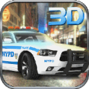 911警察驾驶的汽车追逐3D