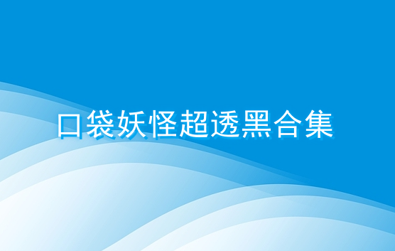 口袋妖怪超透黑合集