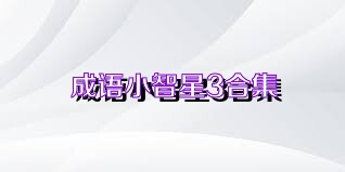 成语小智星3合集