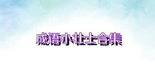 成语小壮士合集